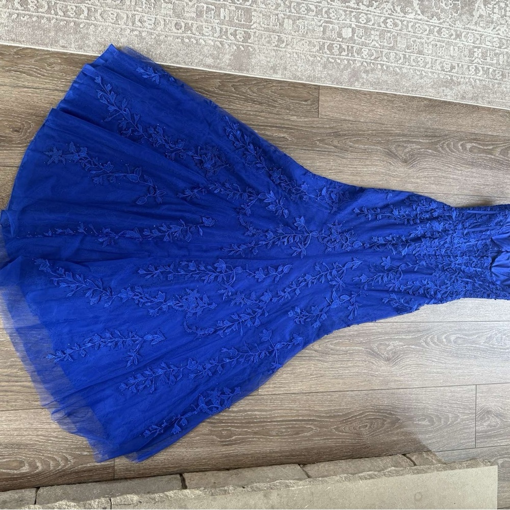 Royal Blue Floral Maxi Dress
